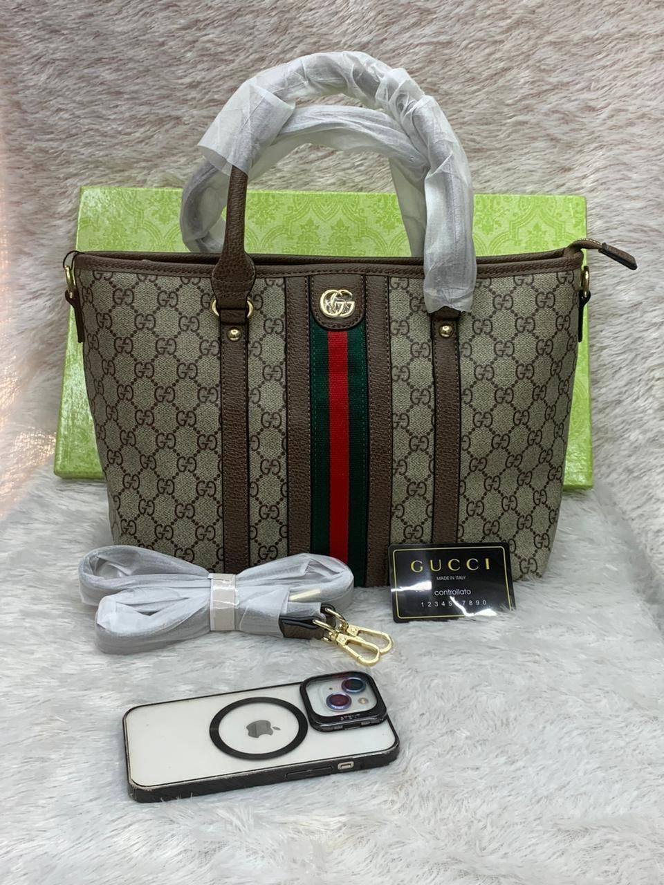 Gucci Opulence: Ophidia Series 12A Quality Tote with Signature Dust Cover